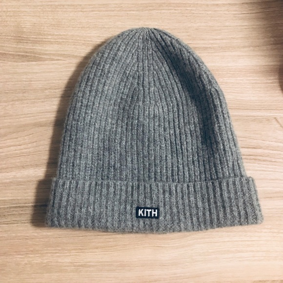 Kith Accessories - Kith box logo gray cashmere blend beanie NWOT